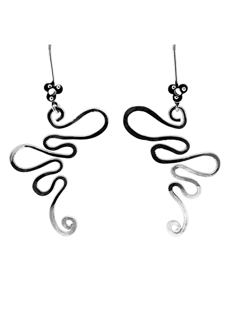 Pair of earrings designed to look like fairy wings. | Ear Curls, Ear Climbers